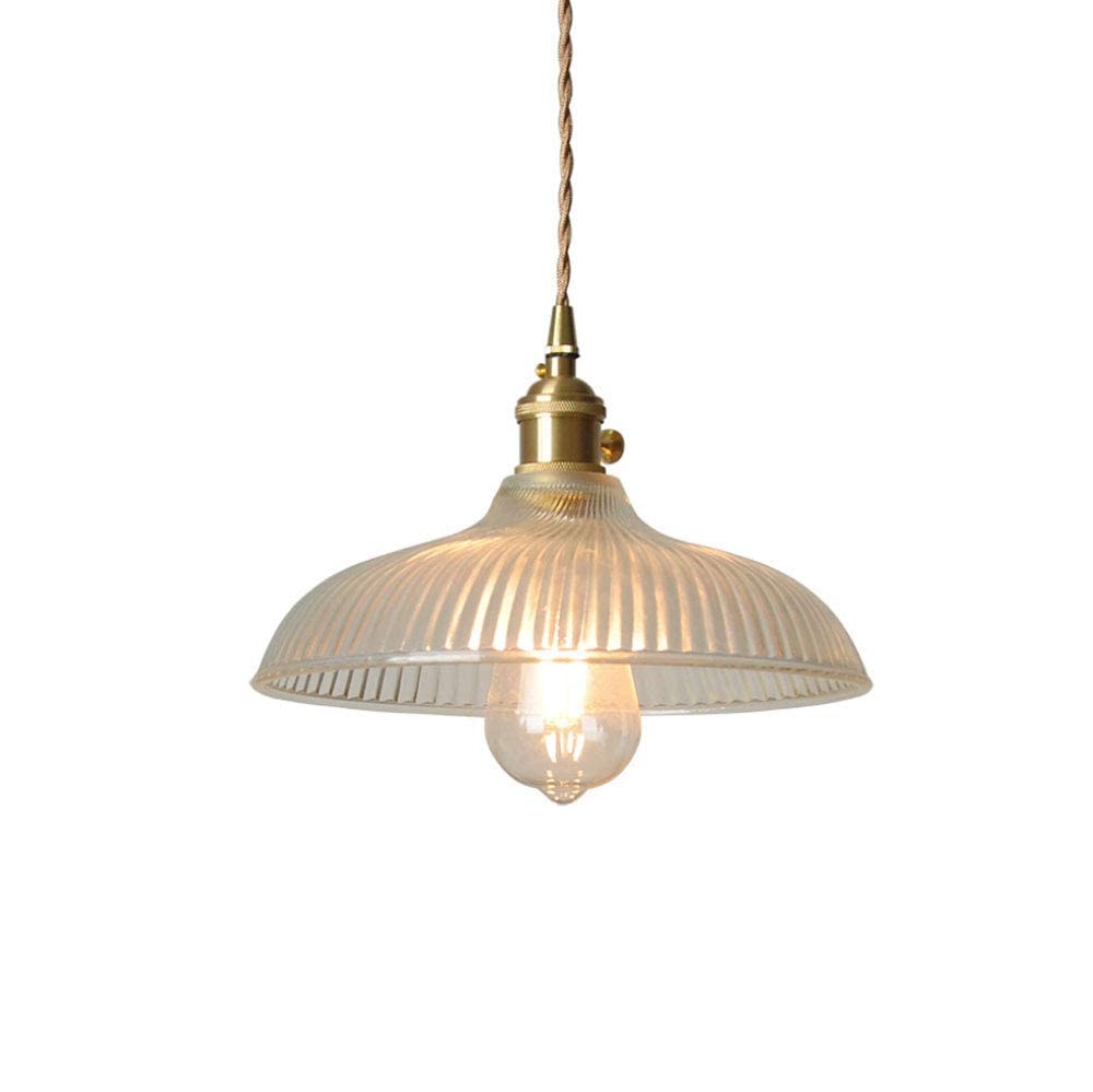 Cały miedziany mały żyrandol, lampy retro oświetlenie szkła przemysłowe retro lampka wisząca, 1 światło przemysłowe wyposażenie oświetleniowe z odcieniem szklanym, regulowana wysokość