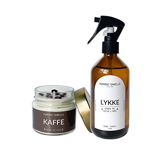 Kit Combo Vela Aromática de Café e Aromatizador de Ambiente de Capim-limão