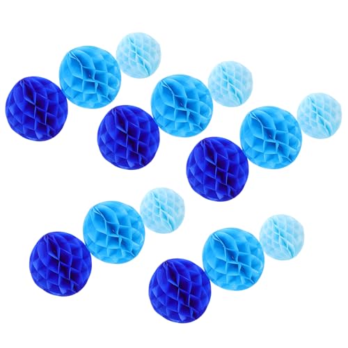 SMASOLO 15 Piezas Bolas Panal de Papel de Multicolor Decoración Colgante para Pared Adornos Festivos para Bodas Cumpleaños Shower y Guardería Fácil Instalación