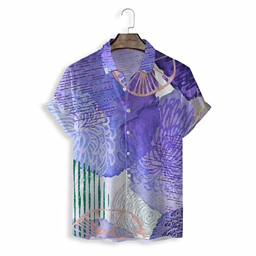 Chemise de plage imprimé fleur d'encre bleue pour vos soirées d'été