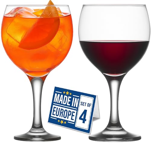 NORDIC SCHILLER Gin und Tonic Gläser, BallonWeingläser 4er Set 635ml BLEI FREI Spülmaschinenfest Aperol Spritz Gläser, Rotweingläser, Ballon Weinglas, Cocktailgläser, für Wein, Cocktail und Wasser