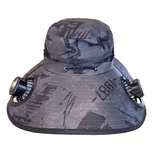 Chapeau de soleil double ventilateur avec maille respirante