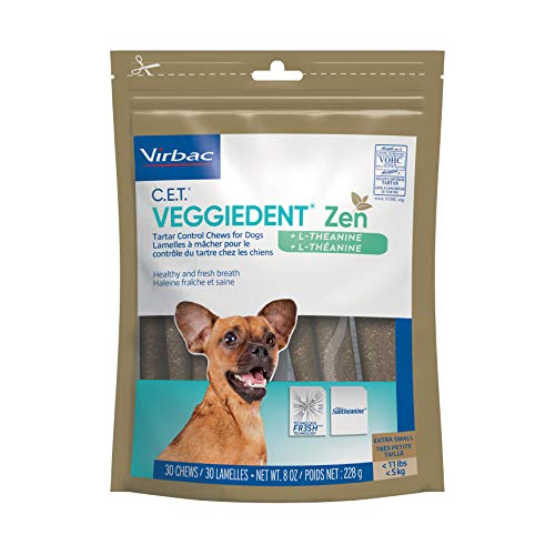 C.E.T. VEGGIEDENT Zen Tartar Control Chews for Dogs – Extra Small