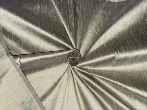 Tissu Dupioni soie olive clair 137 cm pour créer des vêtements volumineux sans s'affaisser