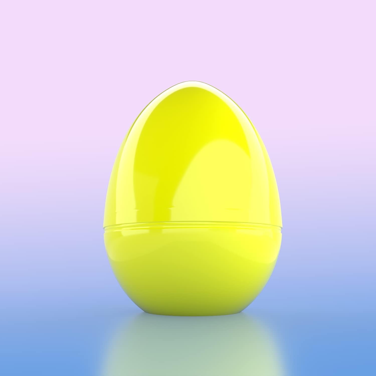 The Dreidel Company 6 inch Jumbo Filable Easter Eggs 6-Pack Colorful Bright Plastic Easter Eggs, Stands Upright, Perfect for Surprise, Easter Hunt, Assorted Colors