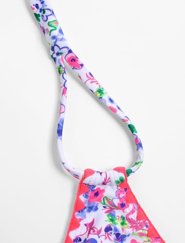 Image of ZAFUL Women Halter Dual Straps Whip Stitch Floral Triangle Bikini Swimsuits