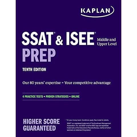 SSAT & ISEE Middle & Upper Level Prep: 4 Practice Tests + Proven Strategies + Online (Kaplan Test Prep) Cover