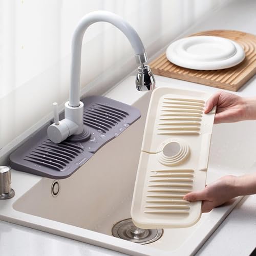 Protector de salpicaduras para grifo de 5.5x15": bandeja escurridora antimoho para fregaderos 3