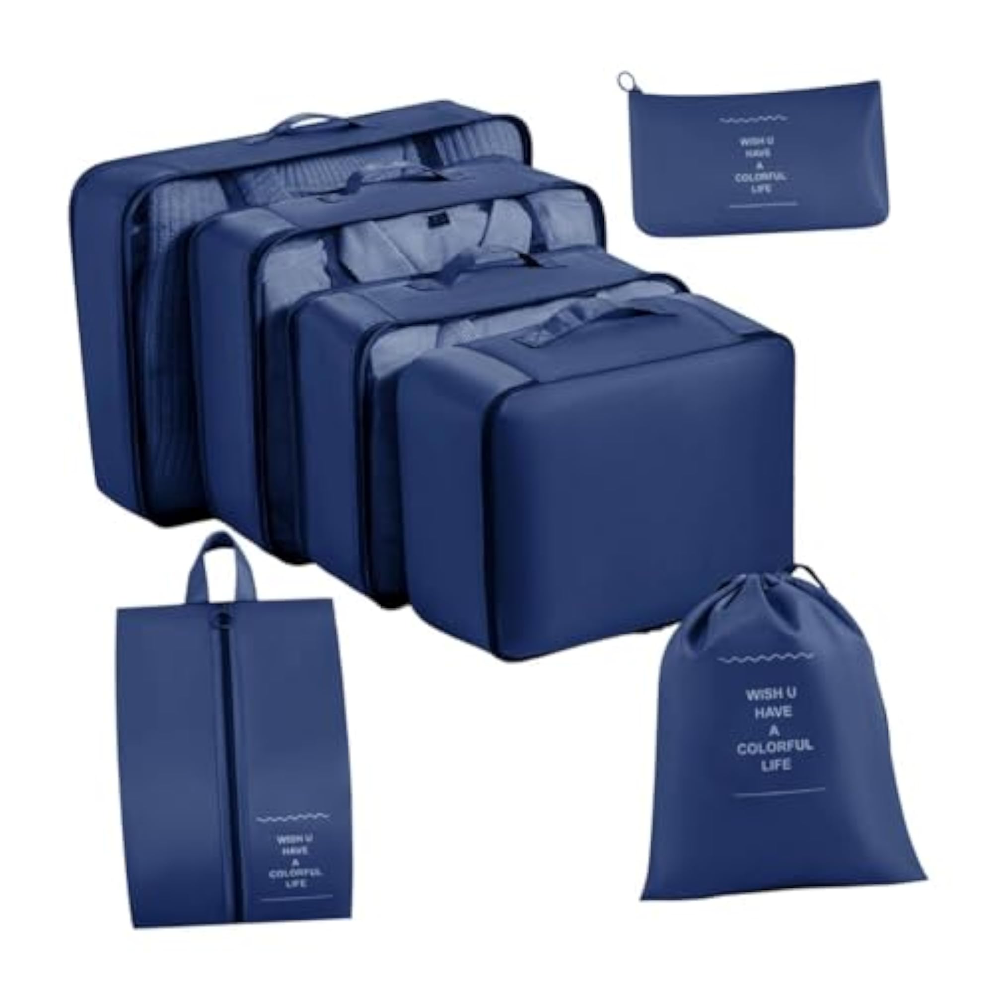 Packing Cubes for Luggage Organisers, 7 Piece Set
