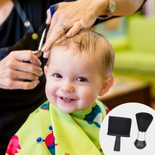 2 Stück Friseur Nacken Bürste, Portable Friseur Nackenpinsel, Friseurbürsten-Set, Weiche Haarschneidebürste, Barber Neck Duster Pinsel für Friseure Friseurladen Salon Frisur Haare Schneiden