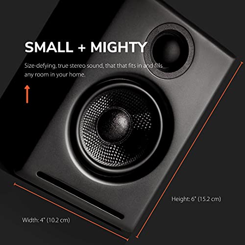 Audioengine A2+ Plus Wireless Speaker Bluetooth | Desktop Monitor Speakers | Home Music System Aptx Bluetooth, 60W Powered Bookshelf Stereo Speakers | Aux Audio, Usb, Rca Inputs,16-Bit Dac (Black) #TOP4