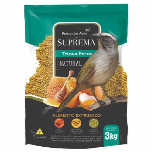 Suprema Trinca Ferro Extrusada 3kg - Reino Das Aves