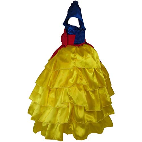 Vestido de Festa Branca de Neve Luxo Com Tiara G 9-10
