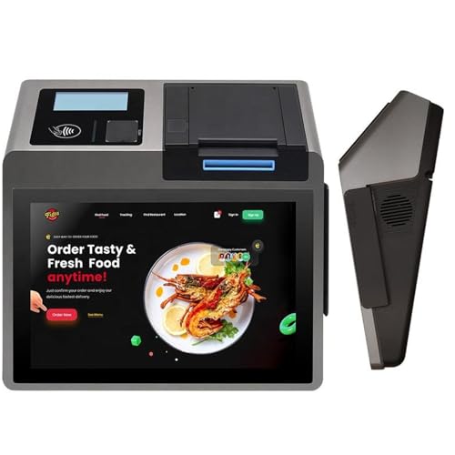 LXMydriasis Solución Todo en Uno Definitiva: Terminal TPV con Pantalla Táctil 10.1 Pulgadas, Caja Registradora con Impresora, Personalizable como un Móvil, para Supermercados, Restaurantes y Oficinas