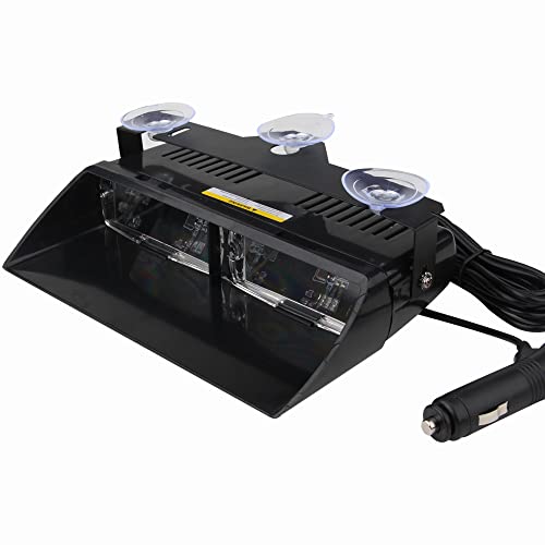 Balise Feu de Détresse Multi couleur 16 LED Application de Loi Lumière Avertissement Stroboscope Clignotant Lampe D'urgence avec la ventouse Pour le toit/le tableau de bord/le pare-brise internes