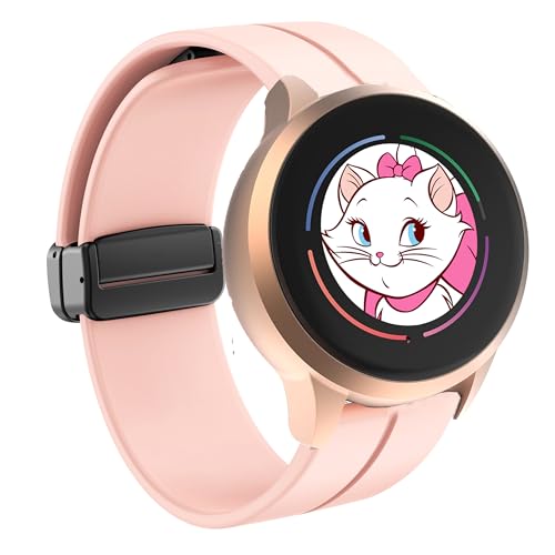 Lamshaw Compatible with iTouch Sport 4 Bands, 20mm Soft Silicone Magnetic Buckle Sport Wristband Replacement Straps Compatible with iTouch Sport 4 / Sport 3 / AIR 3 40MM Smartwatch (Pink)