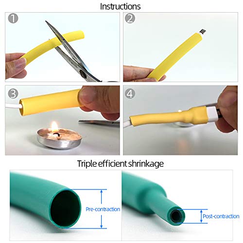Tubo termo-retrátil, Entweg Tubo do psiquiatra do calor do sortimento de 280pcs para o modelo do RC