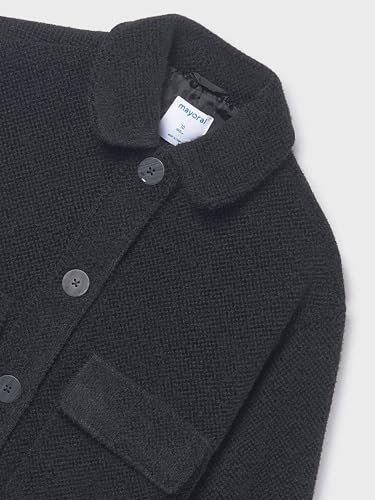 Mayoral Knitted Fur Coat for Girls Black3