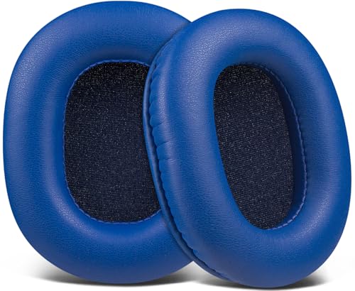 Image of SOULWIT Earpads Replacement for Audio Technica ATH M50X M50XBT M50RD M40X M30X M20X MSR7 SX1 Monitor Headphones, Ear Pads Cushions with Softer Protein Leather, High-Density Foam - Blue