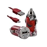  Seluxion – Cargador de coche mechero USB con cable Data CV01 para LG: E900 Optimus 7/E960 Google Nexus 4/E975 Optimus G/GD550
