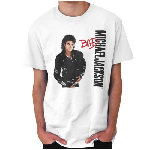 Michael Jackson 'Bad' (White) T-Shirt (Extra Large)