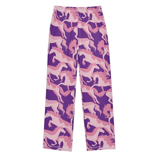 ZZKKO Horses Tender Pink Boys Pants for Kids Jogger Pants with Pockets S-XL