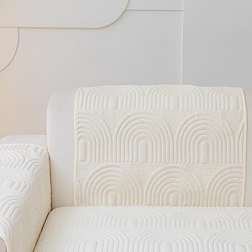 Protège-canapé matelassé en velours de luxe pour méridienne droite ou gauche