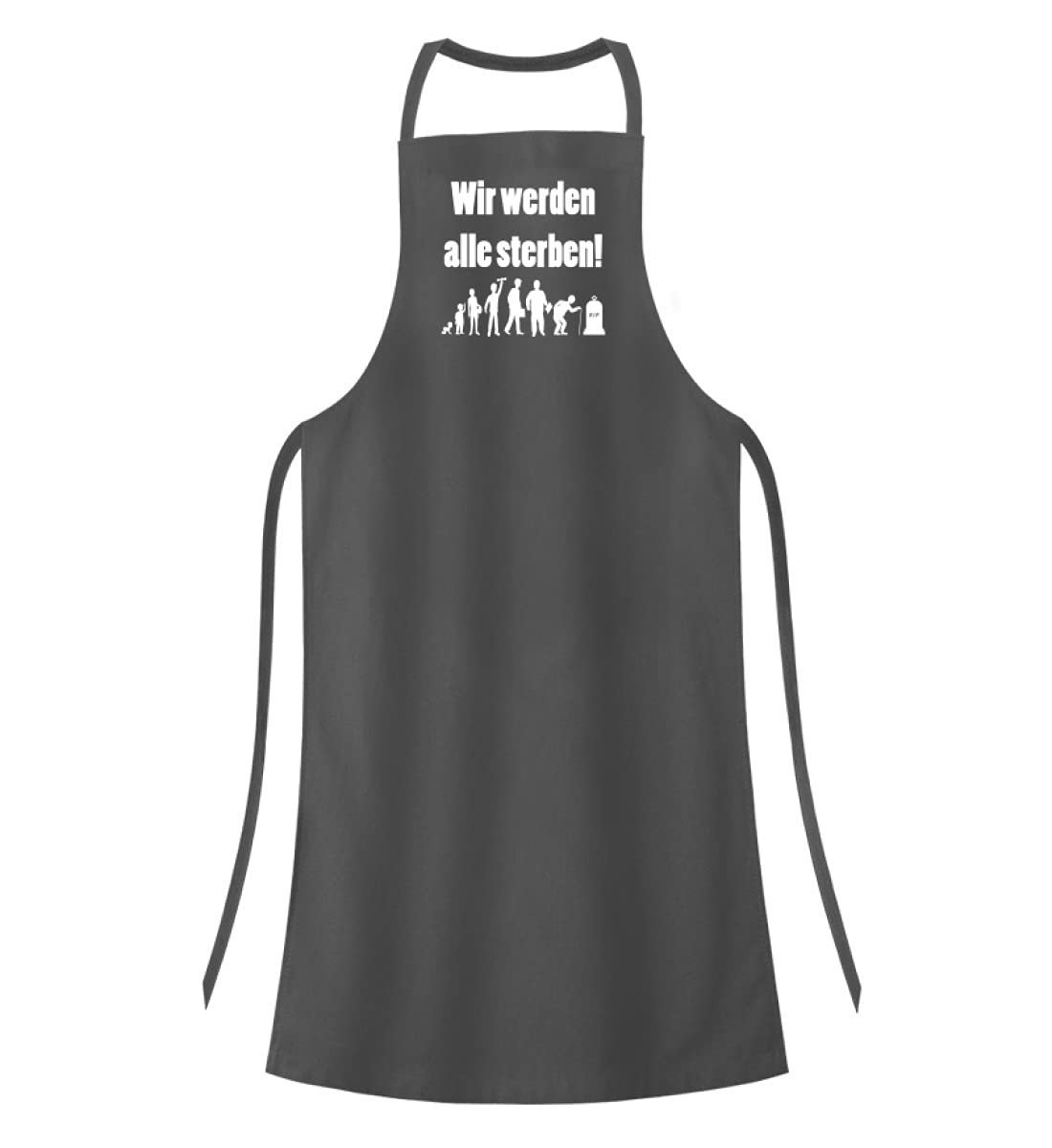 in Termini generici, moriremo Tutti! - Grembiule da Barbecue di Alta qualità. Grigio One Size