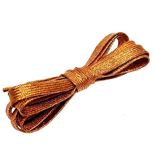 Goodlace Flat Metallic Glitter Shoelaces Bling Shoe Laces For Sneaker 45Inch Orange #TOP11