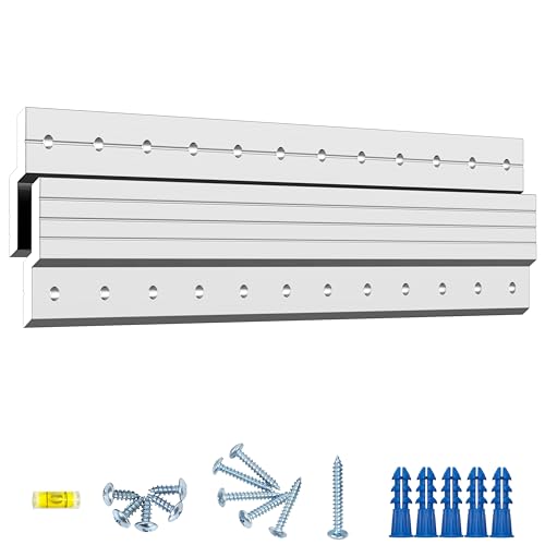 Image of Heavy Duty French Cleat Hanger 12 inch - Z Bar Hanger Wall Mounting Brackets,French Cleat Picture Hanger French Cleat Wall Mount for Hanging Frame,Mirror,Whiteboard,Float Cabinet Shelf,Decor