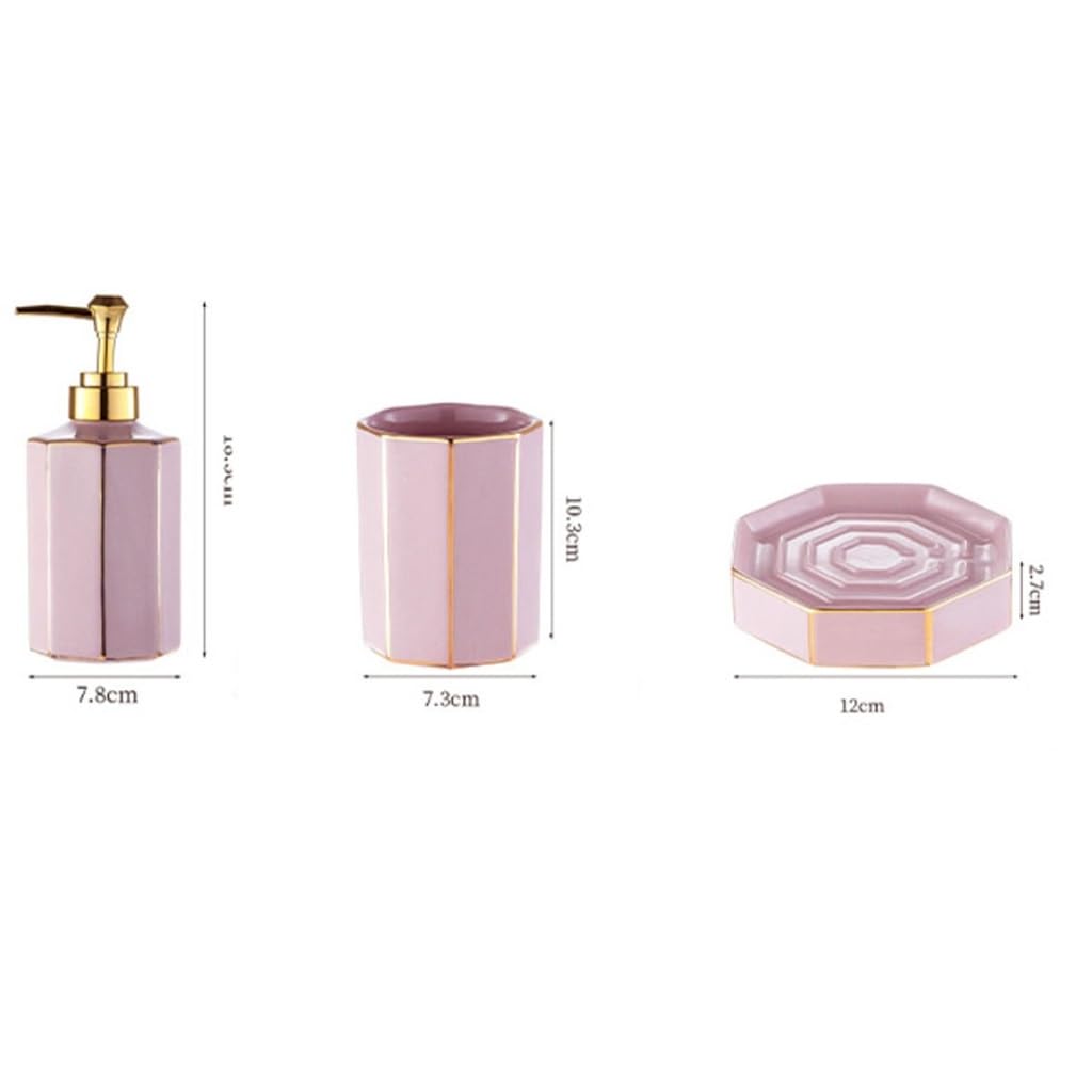 Pinks złoty ceramiczny zestaw do mycia łazienki kubek do płukania ust płyn do dezynfekcji rąk butelka hotel łazienka łazienka zestaw czteroczęściowy