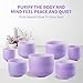 Sevenbowls 432HZ 6-12 Inch Purple Color Frosted Quartz Crystal Singing Bowls Chakra Set of 7 with Carry Case Bags for Sound Healing and Meditation
