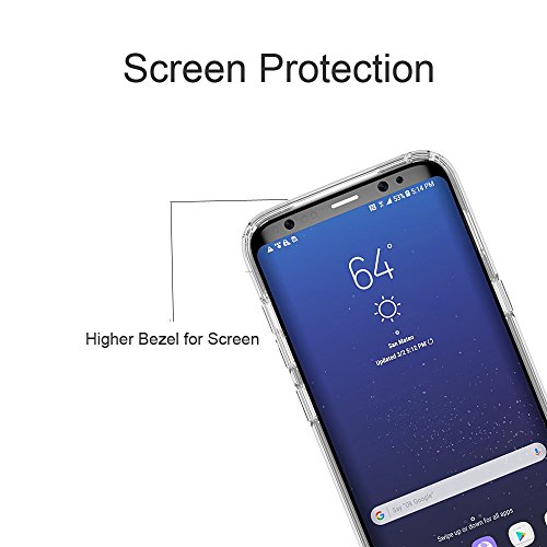 Unov Case Compatible With Galaxy S8 Clear With Design Soft Tpu Shock Absorption Slim Embossed Floral Pattern Protective Back Cover (Flower Bouquet) #TOP3