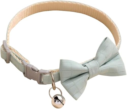 Giftcentral Light Blue Cute Pet Bow Tie Adjustable Cat and Small Dog Collar With Bell