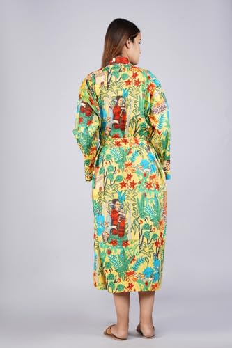 Image of Cotton Women Stylish Printed Kimono, Bath Robe,Night Wear Suit,Swim Wear, Night Dress, Beach Wear