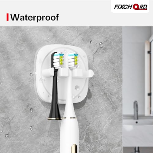 FIXCHORD Electric Toothbrush Head Holder, 2 Pieces, Bathroom Toothbrush Holder for Electric Toothbrushes with Strong 3M Sticker, Toothbrush Holder for Bathroom, White - Cosy Home Interiors FIXCHORD Electric Toothbrush Head Holder, 2 Pieces, Bathroom Toothbrush Holder for Electric Toothbrushes with Strong 3M Sticker, Toothbrush Holder for Bathroom, White - Image 4