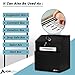 Adir Suggestion Box with Slot and Lock with 25 Comment Cards and Label Stickers, Black