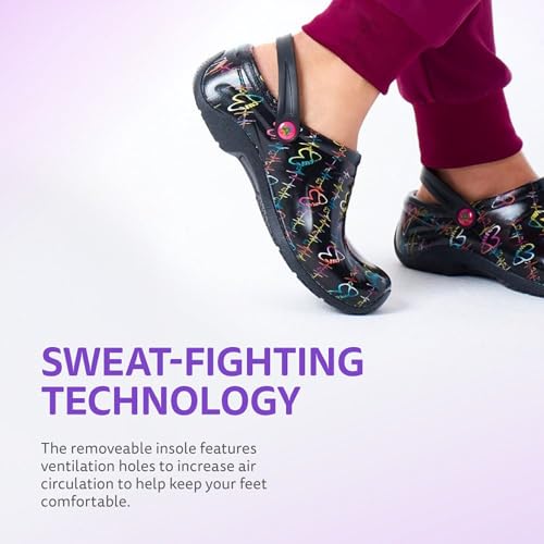 Image of Anywear Zone Clogs - Water Resistant EVA Non Slip Work Shoes Women - Slip Resistant Work Shoes for Women - Nursing Clogs with Back Strap - Arch Support with Swivel Strap - Lightweight & Easy to Clean