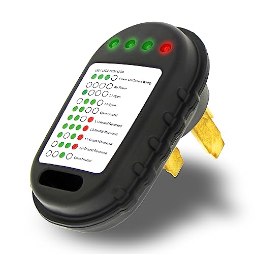 Dumble Rv Outlet Tester Plug - 50 Amp Receptacle Tester Rv Circuit Analyzer With 4 Led Lights To Test Correct Wiring #TOP5