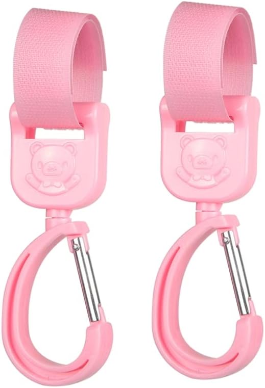 ljhnba 2 ganchos para cochecito de bebé, ganchos multiusos para cochecito de bebé, organizador de cochecito de bebé, 2 unidades