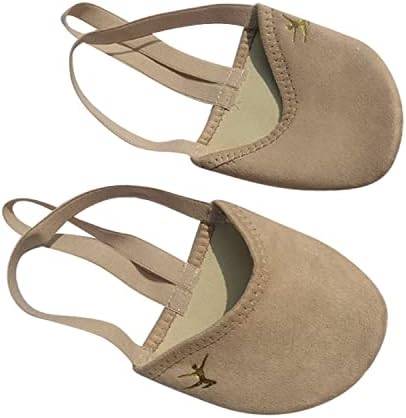 A&K L'YDIA Dance Canvas Pirouette Half Toe Sole Shoes Rhythmic Gymnastics Socks for Ballet Jazz Competition Women&Men/Girls/Toddler/Kids