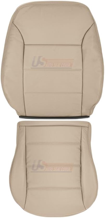 1999 to 2004 fits Volkswagen Jetta Driver Bottom & Top Leather Seat Cover Beige