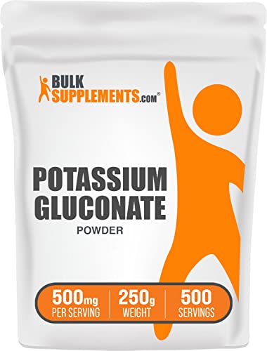 Bulksupplements.com Potassium Gluconate Powder - Potassium Supplement - Potassium Salt - Potassium Powder - Potassium Gluconate Supplement - 84Mg Of Potassium Per Serving (250 Grams - 8.8 Oz) #TOP7