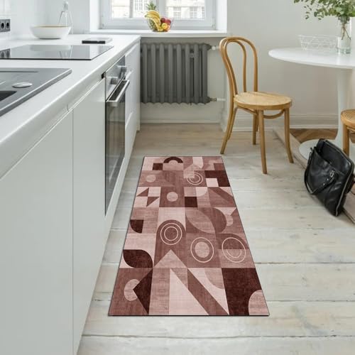 Alfombra de cocina lavable con diseño patchwork de 40 x 450 cm para pasillos acogedores 5