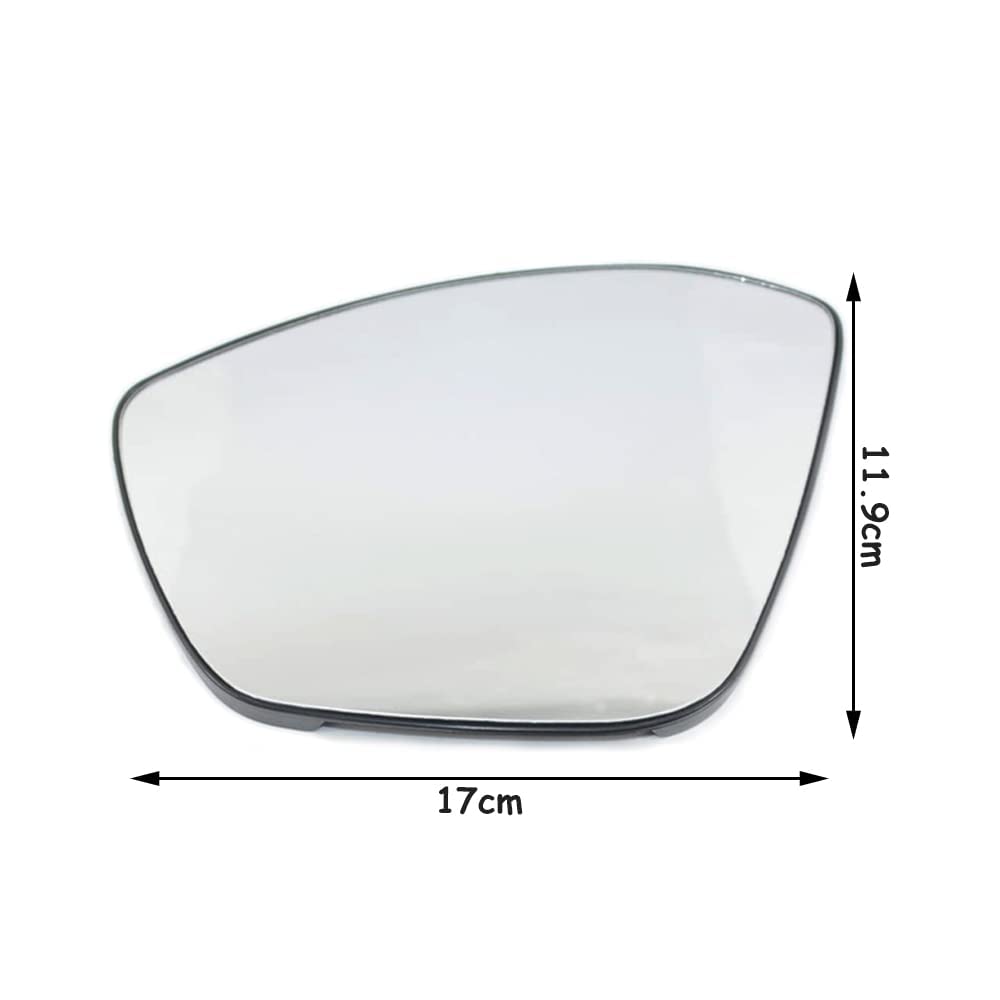 pour Peugeot 208 308 2008 Citroen C3 MK3, Miroir Glace Verre De RéTroviseur Gauche CôTé Conducteur Convexe DéGivrant,Lentille ChroméE,Left