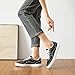Witwatia Black Sneakers for Women Low Top Canvas Shoes Black Tennis Shoes Women's Comfortable Fashion Sneakers US 9.5