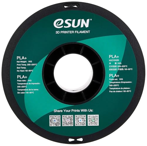 Image of eSun PLA+ 1.75mm 3D Printer Filament Normal White