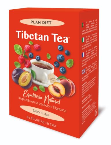 Tibetan Tea Sabor Frutas - Infusión de Hierbas - 84 bolsitas. Té Verde Tibetano, Escaramujo, Laurel, Tila, Lemongras, Ortiga Verde, Hierba Buena Tibetan Tea Sabor Frutas - Infusión de Hierbas - 84 bolsitas. Té Verde Tibetano, Escaramujo, Laurel, Tila, Lemongras, Ortiga Verde, Hierba Buena