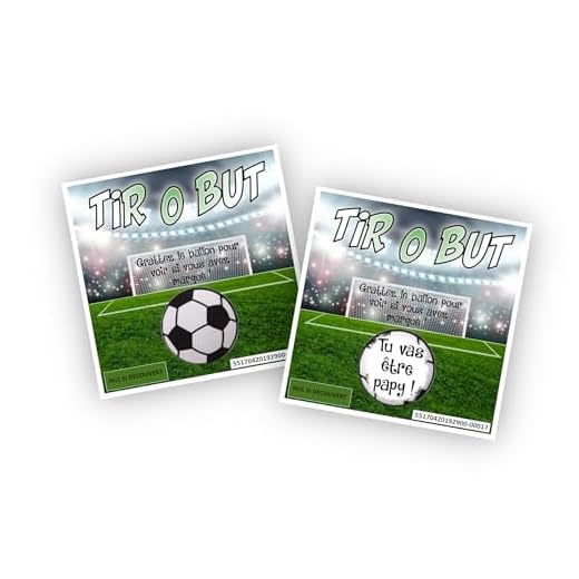 Carte à gratter personnalisable - Message au choix - Annonce originale grossesse ou événement - Modèle ticket de jeu Chance (Football)
