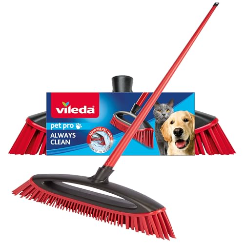 Vileda Always Clean Pet Pro Bürstenset, rot, mittel